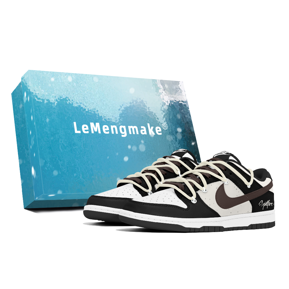 Nike Dunk Dust Collection Abrasion Resistant Low Top Skateboard Shoes Men's Black Brown