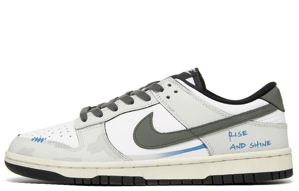 Nike Dunk Skateboard Shoes Women's Low-Top Gray Blue