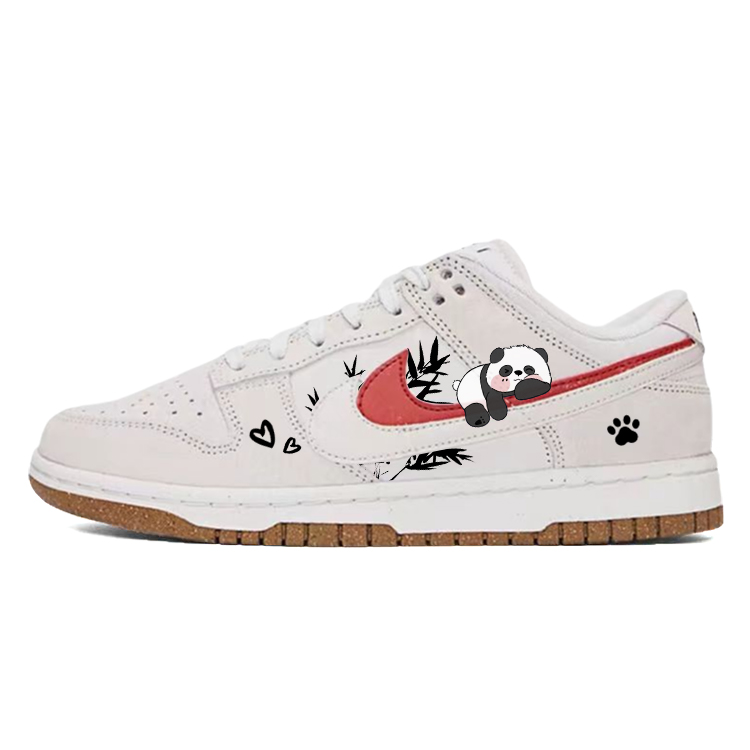 Nike Dunk Slip-Resistant Cushioning Wear-Resistant Breathable Low-Top Skateboard Shoes Women's Gray White