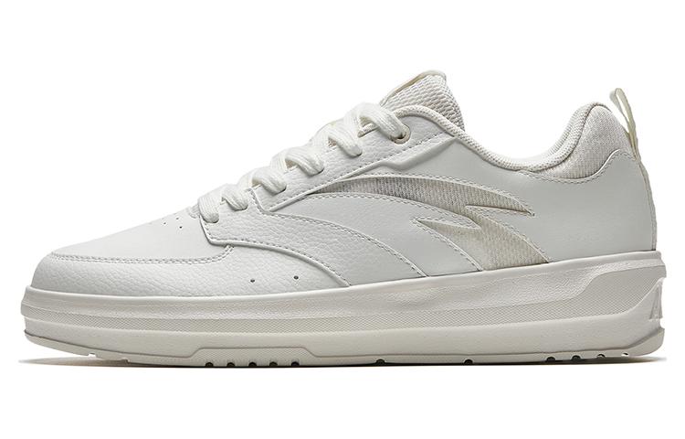 Anta Life Collection Anti Slip Wear Resistant Low Top Skateboard Shoes Men's White