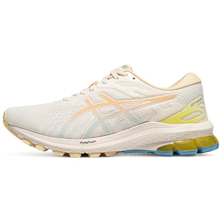 Asics GT-1000 10 Cushioning Anti-Slip Wear-Resistant Breathability Low-Top Training Running Shoes Women's Beige Orange