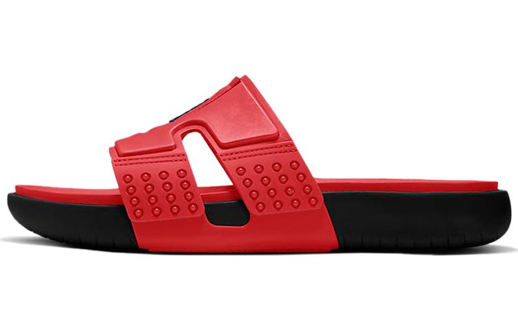 Air Jordan Hydro 8 Colorblock Casual Red Black Slippers 'Red Black'