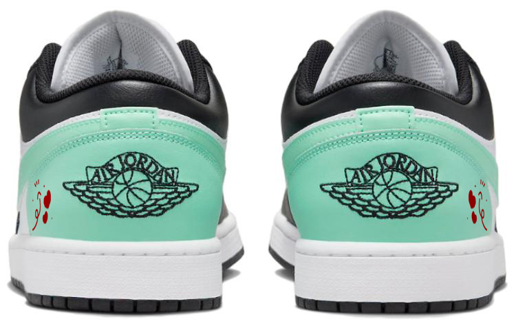 Jordan Air Jordan 1 Wear-Resistant Slip-Resistant Low-Top Vintage Basketball Shoes Men's White Green купить в интернет-магазине Yoocart с быстрой доставкой по России.