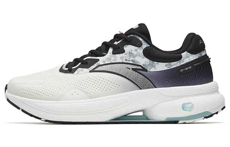 Anta C100 Cushioning Anti-Slip And Wear-Resistant Low-Top Running Shoes Men's White Black