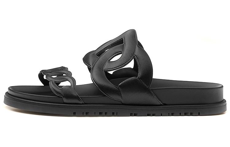 HERMES Odor Resistant Slide Slippers Women's Black