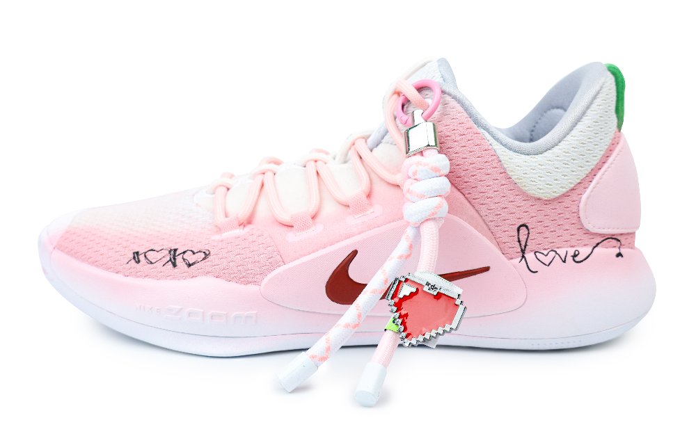 Nike Hyperdunk X Cushioning Anti-Slip And Wear-Resistant Coverage Low-Top Basketball Shoes Men's Pink White