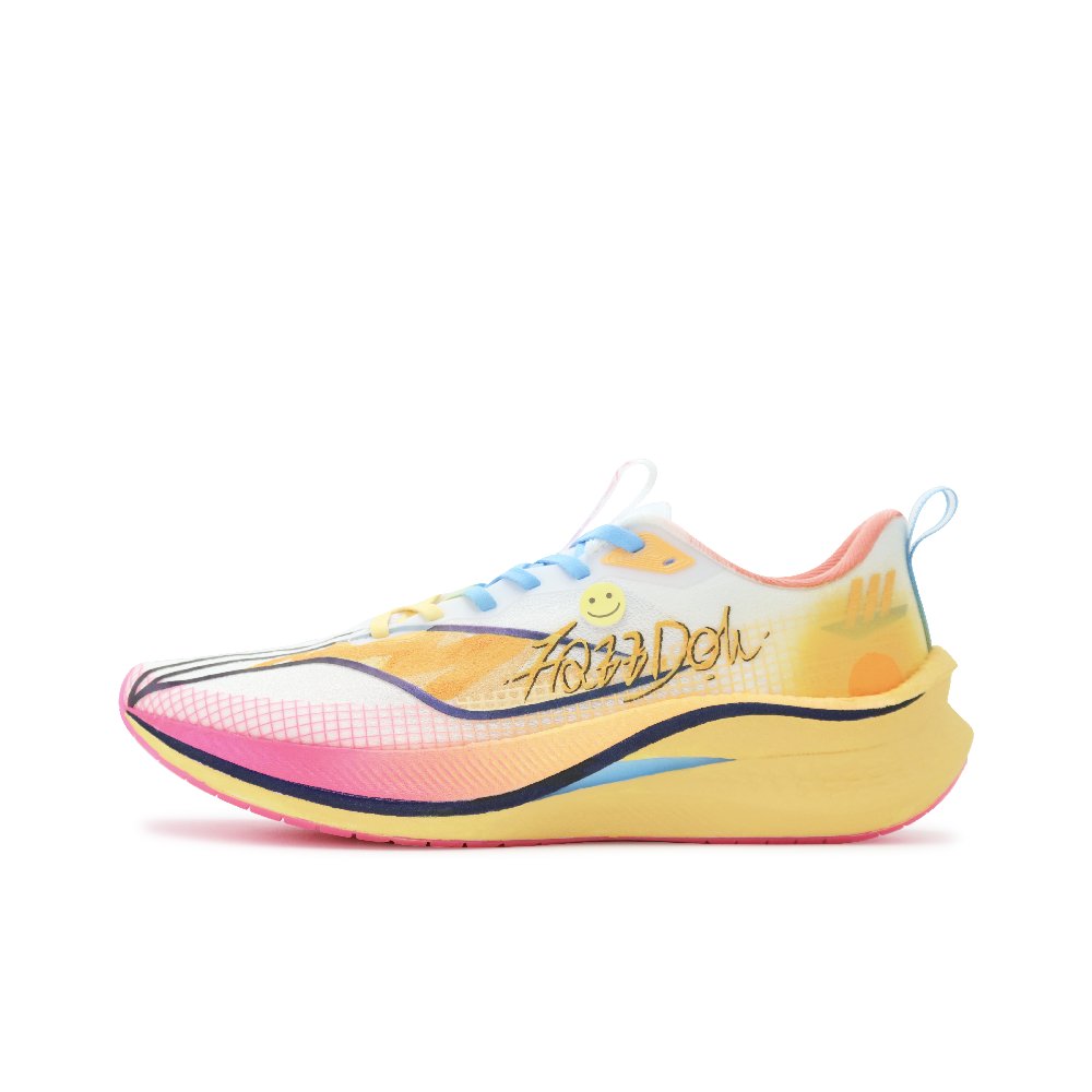 LiNing Red Hare 7 Pro Low-Top Running Shoes Men's White Orange Blue