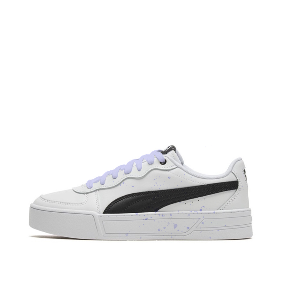 PUMA Skye Whale Heart Purple Velvet Slip-Resistant Lightweight Breathable Low-Top Skateboard Shoes Women's White Purple