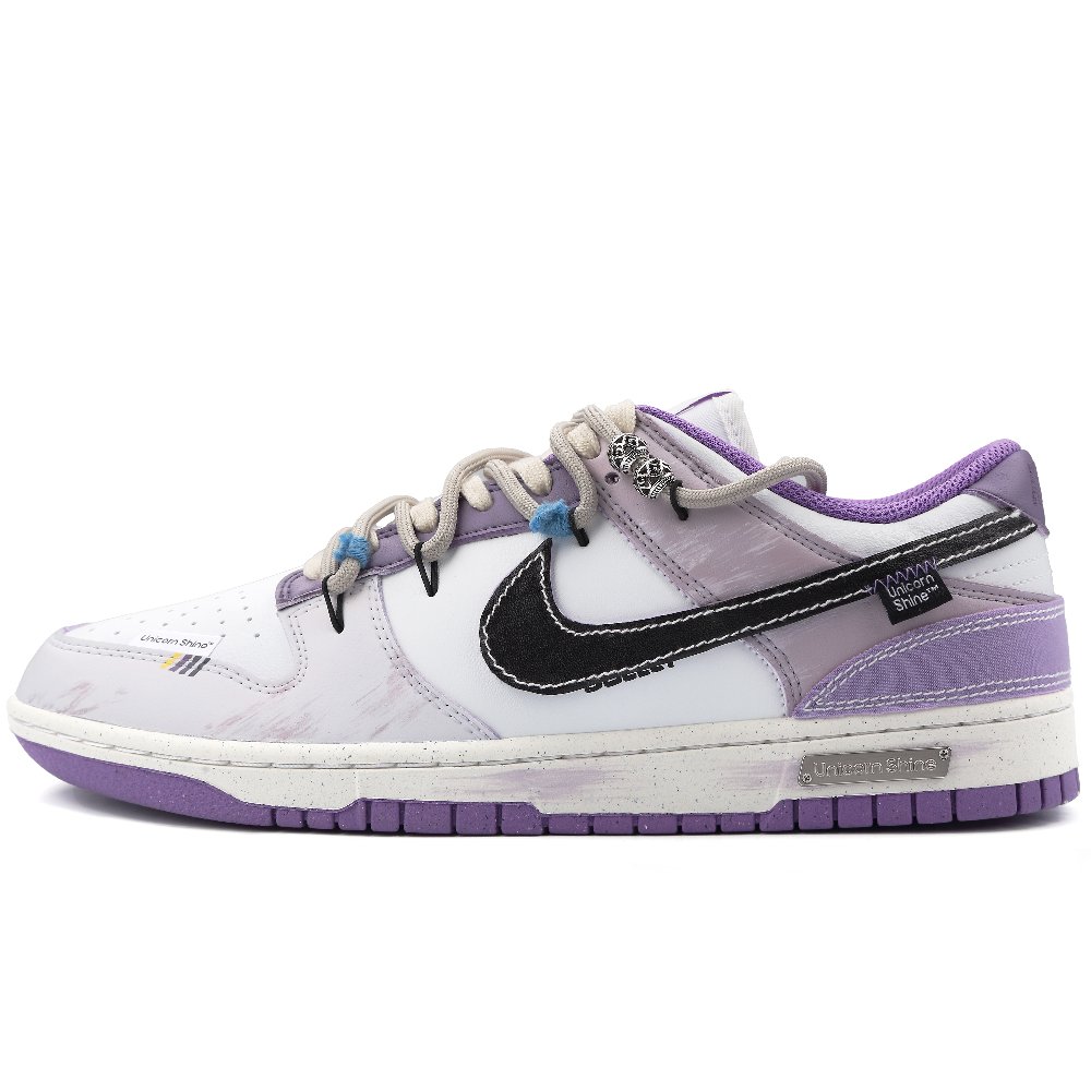 Nike Dunk Montyias Anti Slip Wear Resistant Low Top Skateboard Shoes Women's Taro Purple