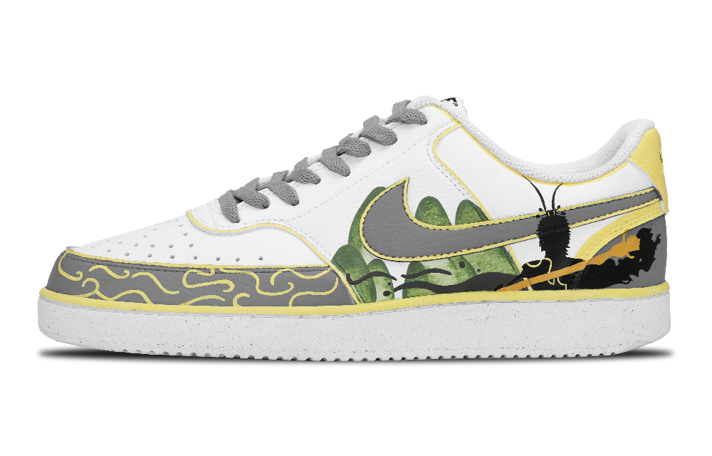 Nike Court Vision 1 Anti Slip Wear Resistant Low Top Skateboard Shoes Men's Ecru