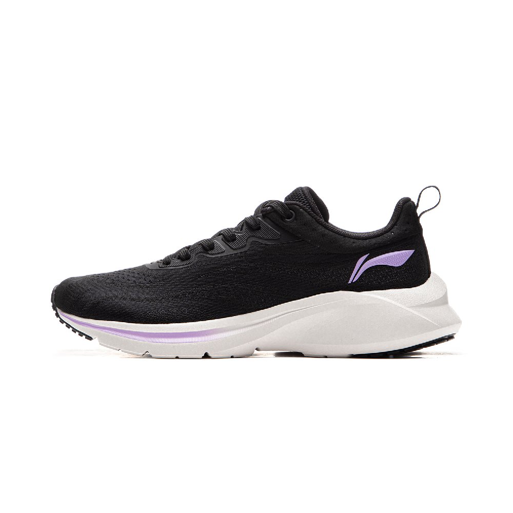 LiNing YunQue Anti-Slip Wear-Resistant Low-Top Casual Running Shoes Women's Black Purple