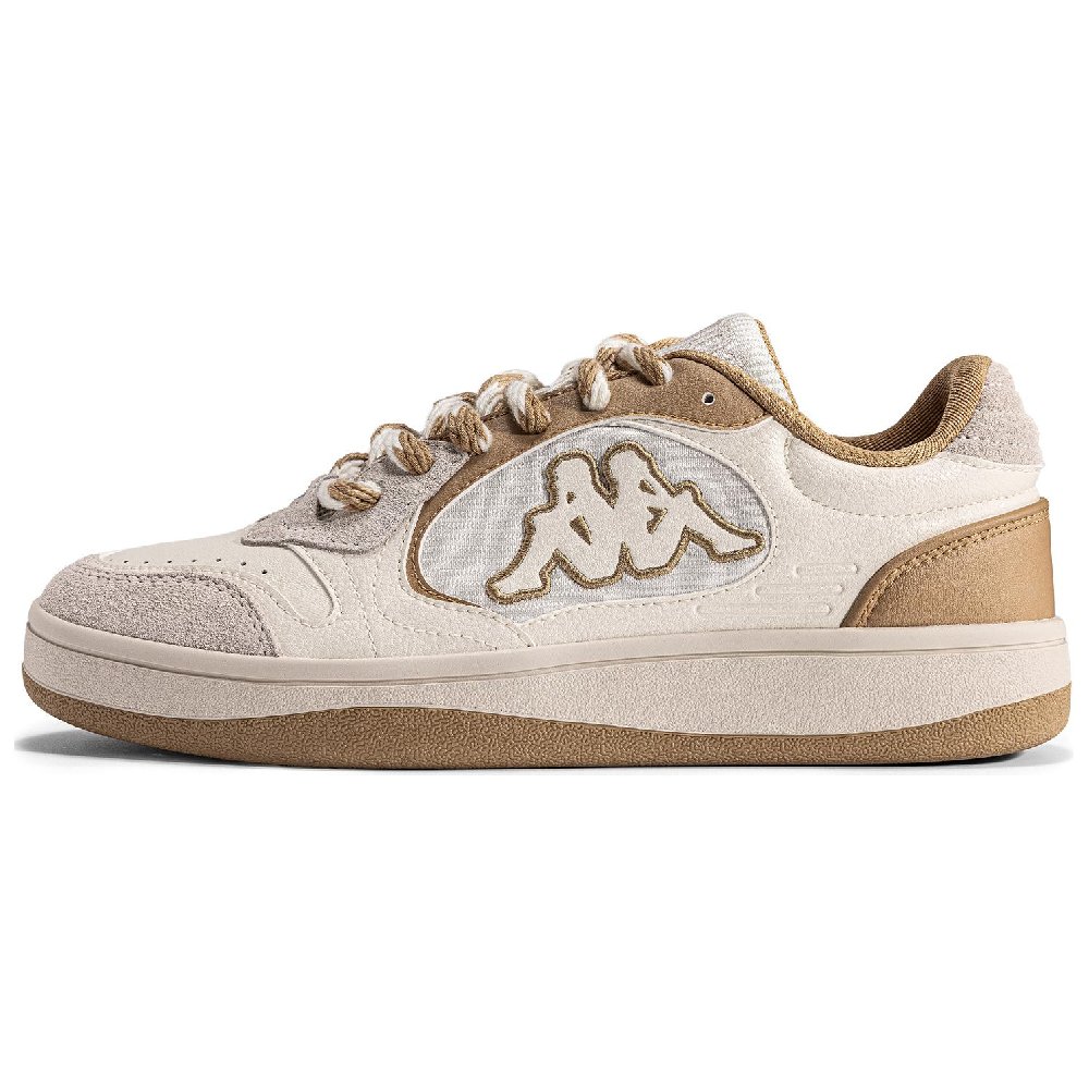 Kappa Anti Slip Wear Resistant Low Top Casual Shoes Unisex White Brown