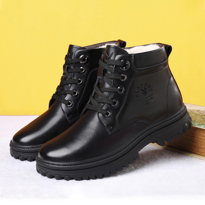 Playboy Thermal Cushioning Slip Resistant Short Snow Boots Men's Black купить в интернет-магазине Yoocart с быстрой доставкой по России.