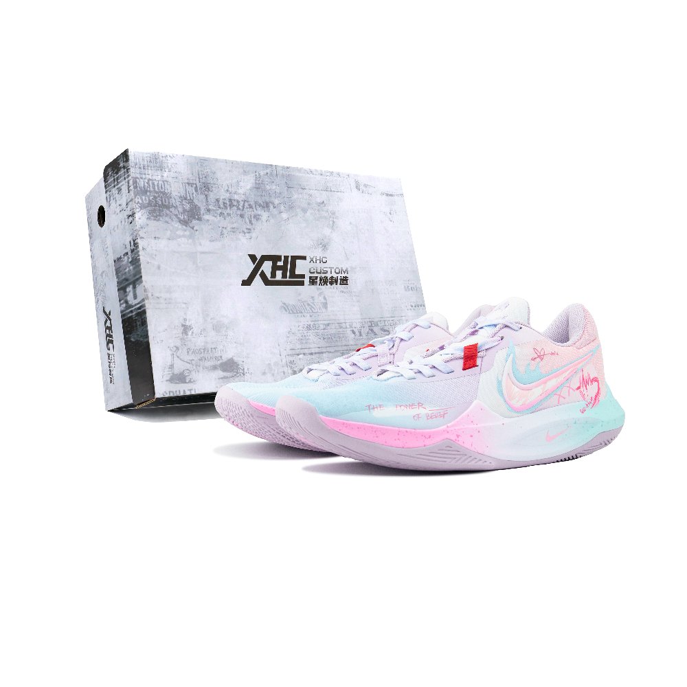 Nike Precision 6 Star Candy Whispers, Box Basketball Shoes Men's Blue Pink