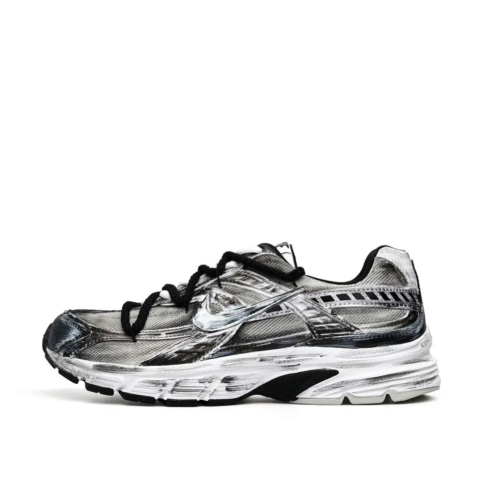 Nike Initiator Abrasion Resistant, Breathable, Lightweight Low top City Commute Running Shoes Unisex White Gray Black
