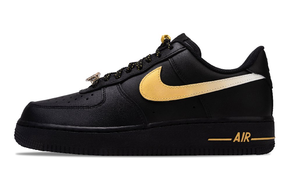 Nike Air Force 1 Skateboard Shoes Unisex Low-Top Gold