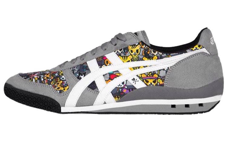 Tokidoki x Onitsuka Tiger Ultimate 81 Cushioning Anti-Slip And Wear-Resistant Low-Top Casual Shoes Unisex Gray Black