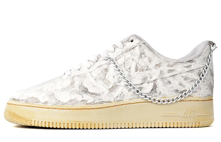 Nike Air Force 1 Air Force 1 Anti-Slip Wear-Resistant Low-Top Skateboard Shoes Men's Ecru