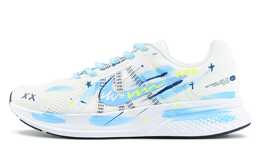 Nike Run Swift 2 Abrasion Resistant Breathable Coverage Low Top Running Shoes Men's Blue White