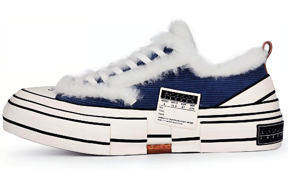 VESSEL Lows Winter Warmers Low-Top Skateboard Shoes Unisex Blue