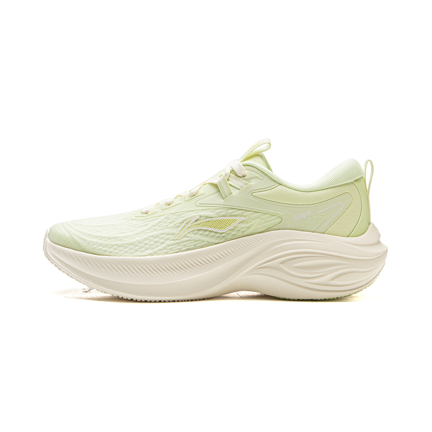 LiNing Ride Waves Cushioning And Breathable Low Top Casual Running Shoes Women's Light Fruit Green