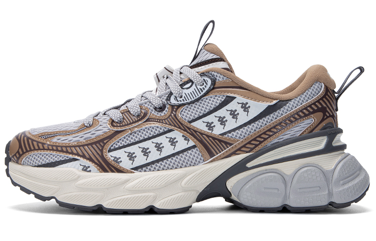 Kappa Low Top Running Shoes Men's Gray Brown