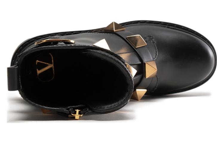Valentino Garavani Roman Stud Round Toe Combat Boots