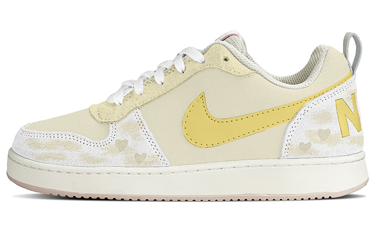 Nike Court Borough Low PRM Anti-Slip Wear-Resistant Low-Top Skateboard Shoes Women's Yellow