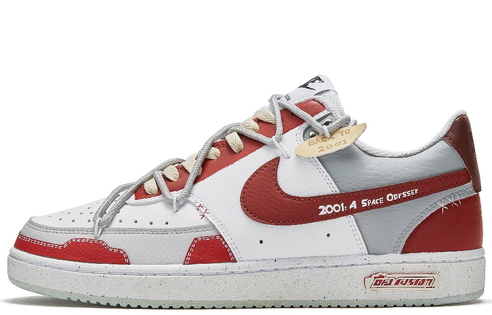Nike Court Vision 1 Skateboard Shoes Men Low-Top Red/White/Gray