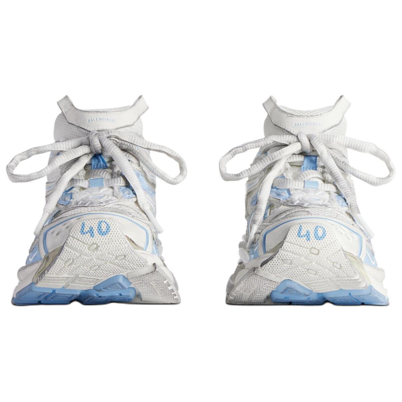Balenciaga Runner 2.0 Low-Top Casual Shoes Women's White Blue купить в интернет-магазине Yoocart с быстрой доставкой по России.