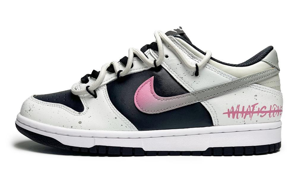 Nike Dunk Skateboard Shoes Men Low-Top White Black Pink