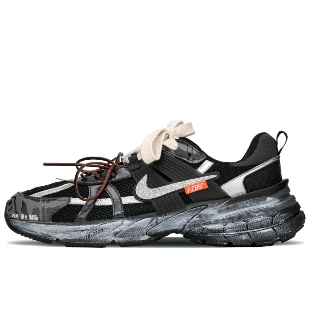 Nike V2K Run Waterproof Low top Running Shoes Men's Black Gray