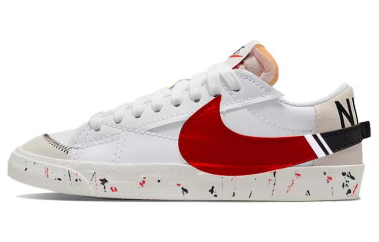 Nike Blazer Jumbo Low-Top Skateboard Shoes Men's White Red Black