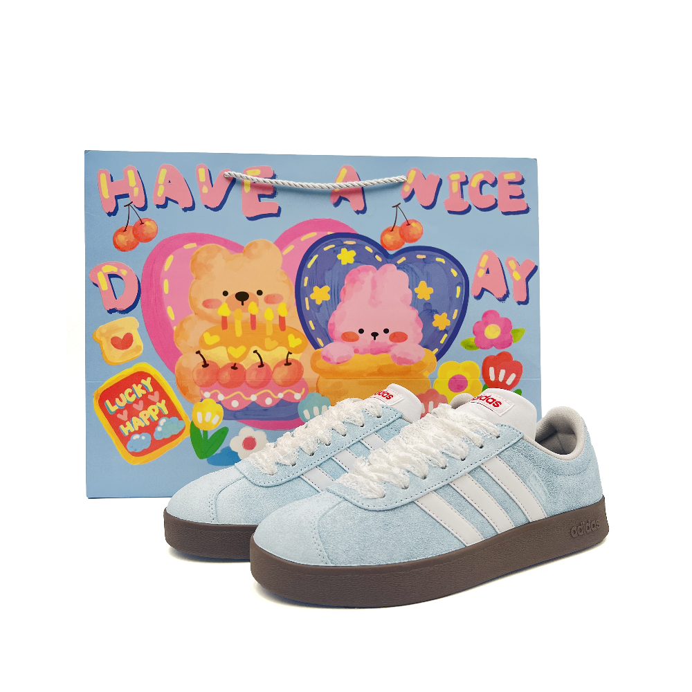 Adidas Neo VL Court 2.0 Lace Box Low Top Skateboard Shoes Unisex Blue