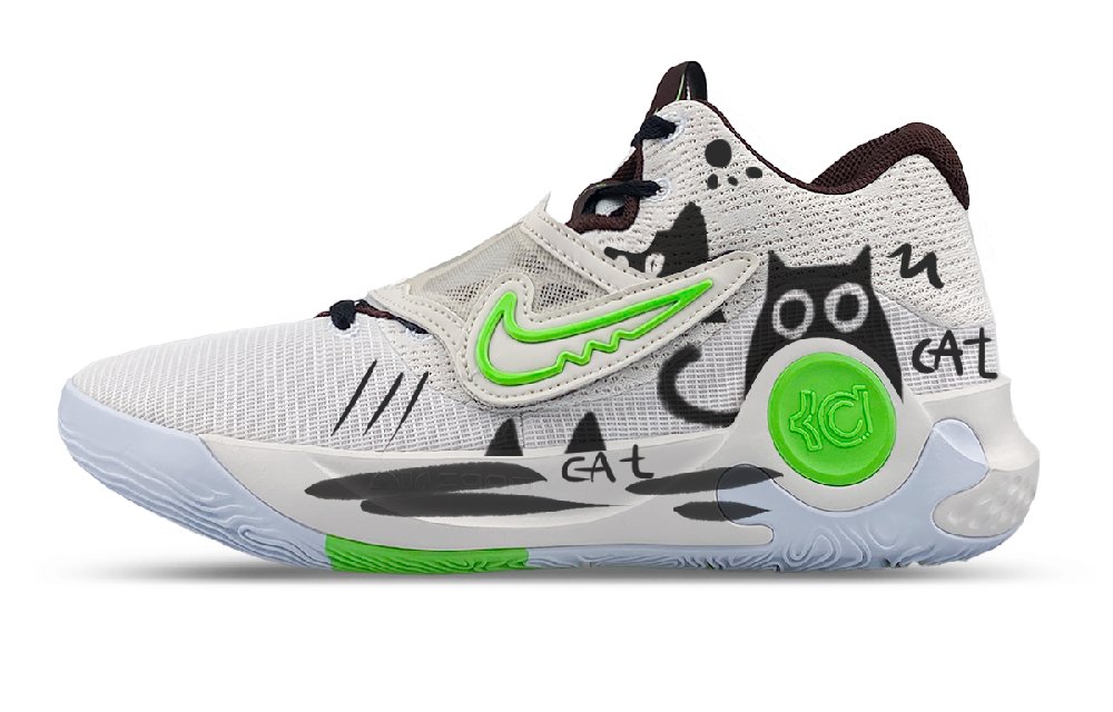 Nike KD Trey 5 X Low Top Basketball Shoes Men's White Black Green
