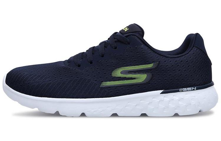 Skechers Go Run 400 Cushioning Anti-Slip Wear-Resistant Breathability Low-Top Casual Running Shoes Men's Blue Green