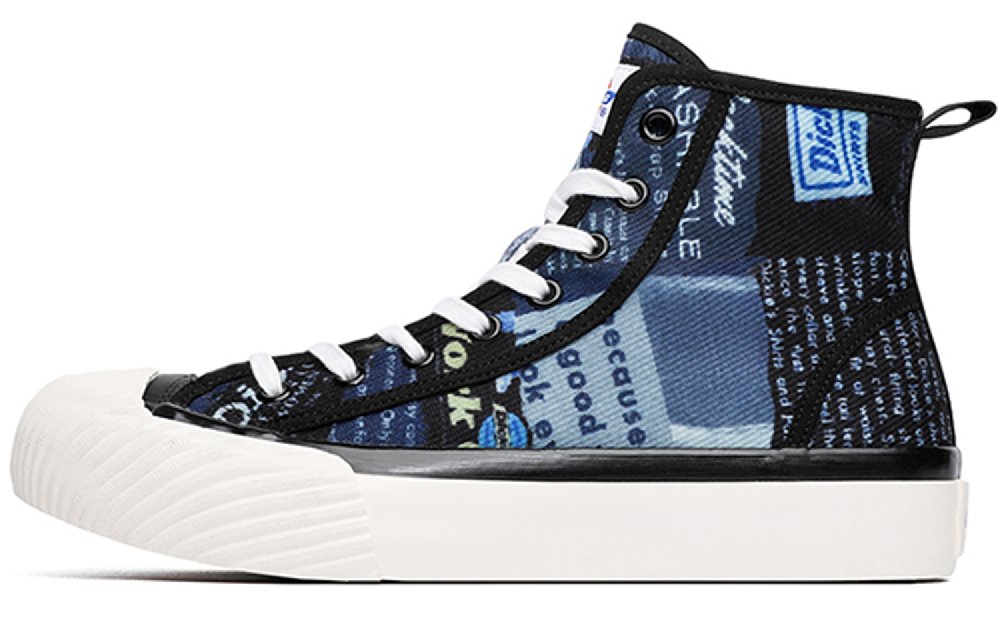Dickies Canvas Shoes Men High-Top Black/Blue