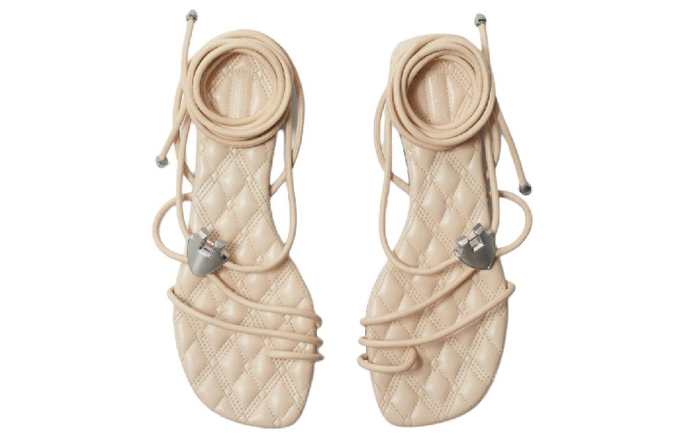 Burberry Ivy Shield Leather Sandals