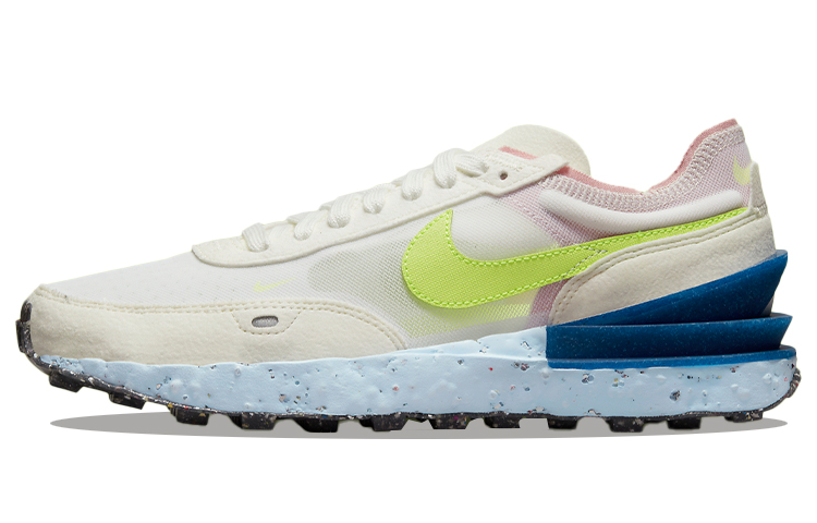Nike Waffle One Crater Sneakers White/Green/Blue Women's