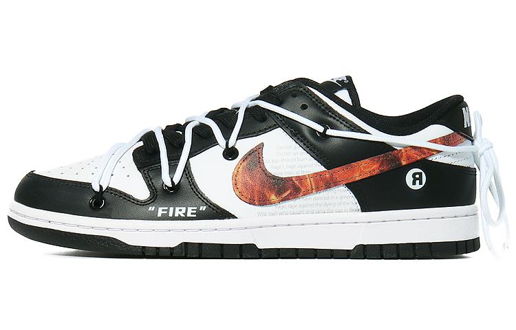 Nike Dunk Low Wear-Resistant Slip-Resistant Low-Top Skateboard Shoes Unisex Black White