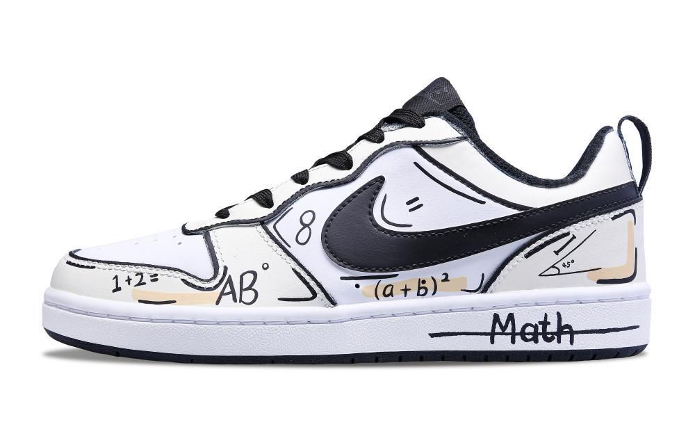 Nike Court Borough Low Slip-Resistant Low-Top Skateboard Shoes Women's Beige Yellow Black
