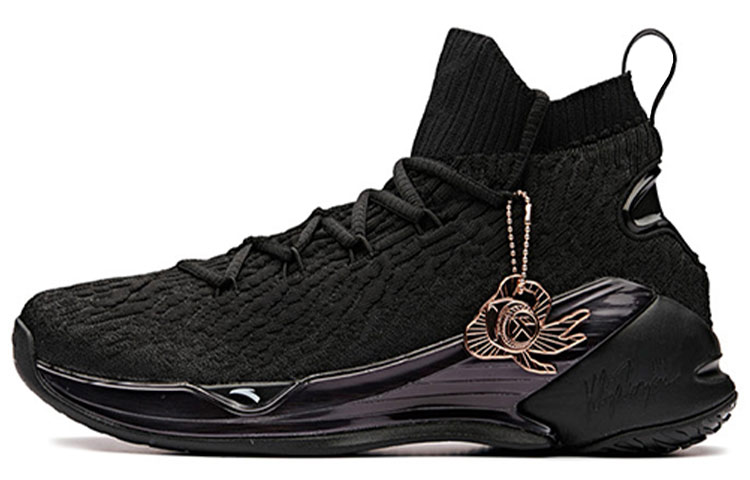 Anta KT4 Pro Thompson 4 Shock Absorbers Slip Resistant Abrasion Resistant High Top Basketball Shoes Men's Black