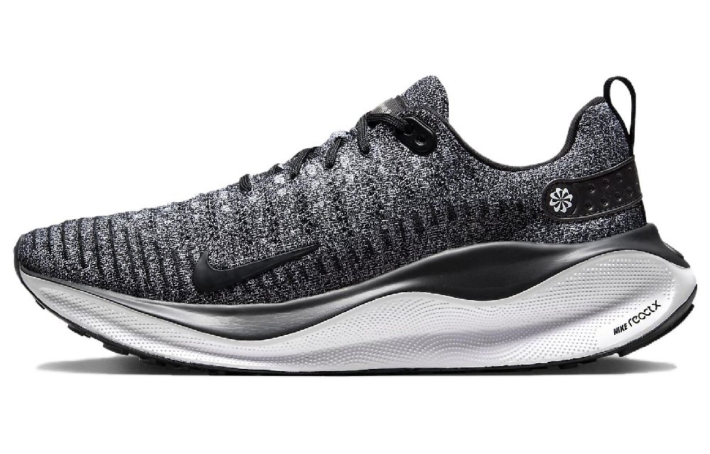 NIKE React Infinity Run Flyknit 4 Беговые кроссовки Низкие Черно-Белые Мужские