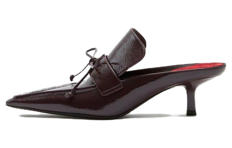Burberry Wrap toe Slippers Women's Dark Brown