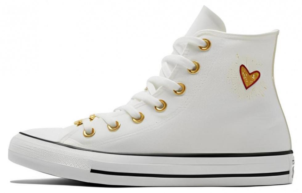 Converse Women's Chuck Taylor All Star High 'Valentine's Day 2023   Vintage White' Women's