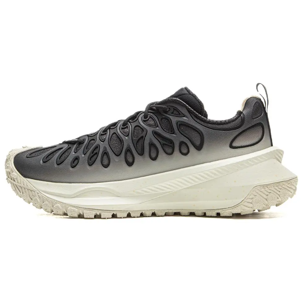 LiNing Shock Absorbers Reflective Abrasion Resistant Low Top Casual Running Shoes Unisex Black White