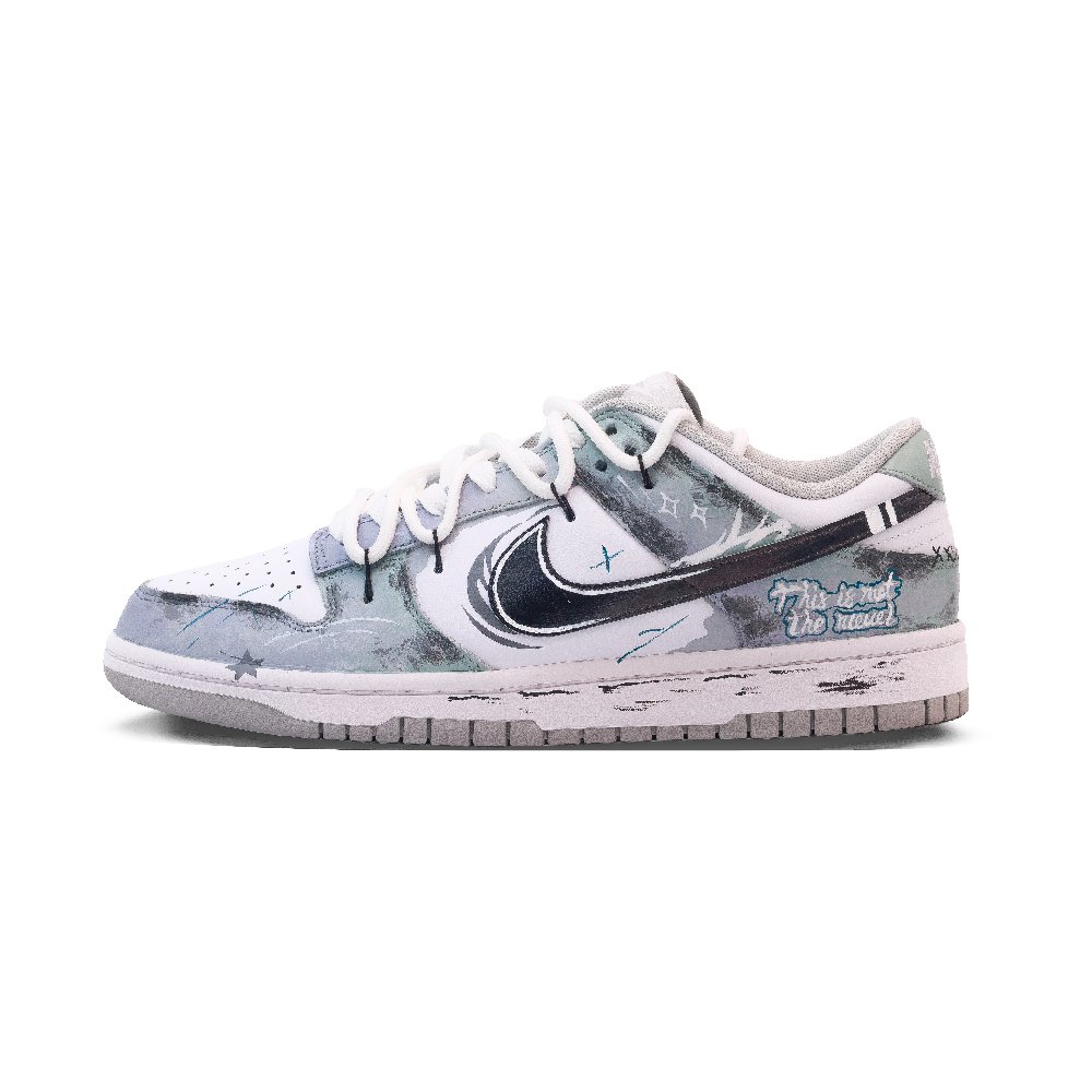 Nike Dunk Coverage Abrasion Resistant Balance Low Top Skateboard Shoes Unisex Blue Green Gray