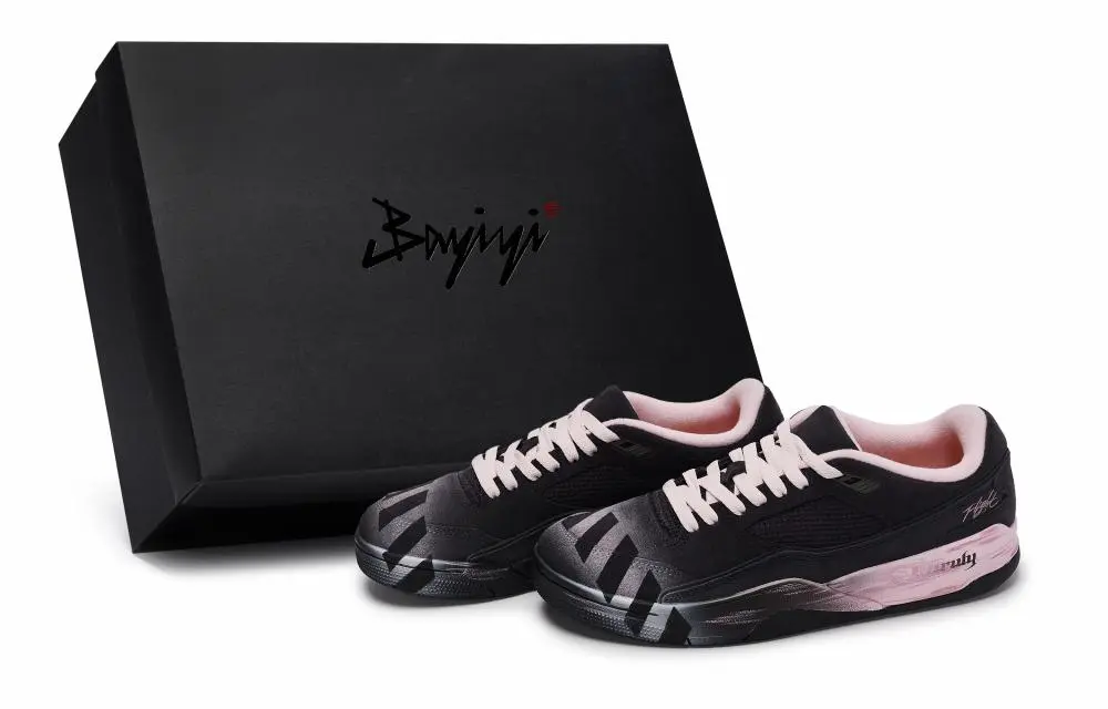 Jordan FLIGHT COURT Vintage Basketball Shoes Men's Low top Black/Pink