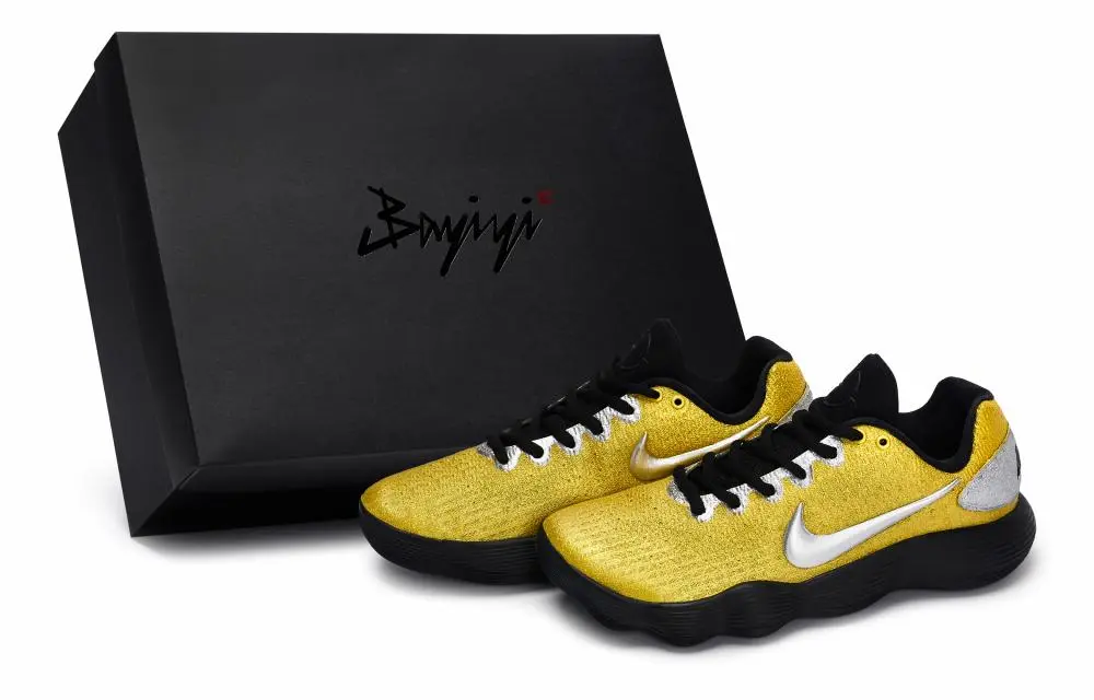 Nike Hyperdunk 2017 Basketball Shoes Unisex Low top Black/Gold/Silver