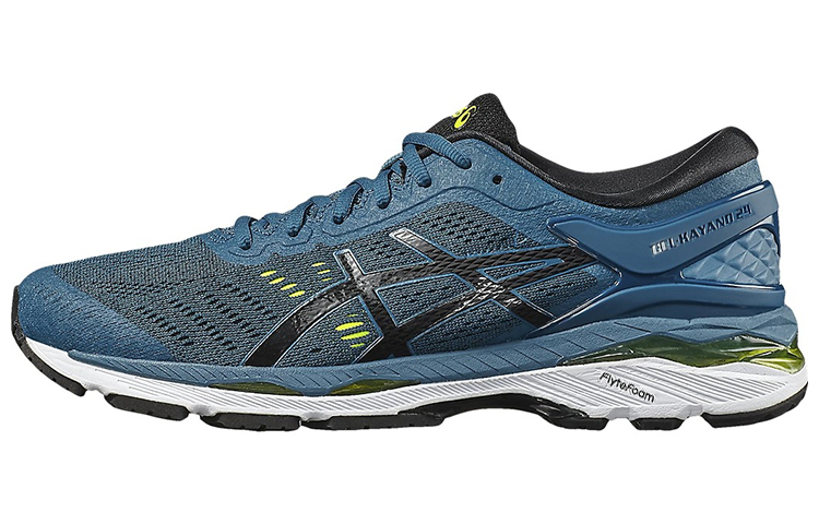 Asics Gel Kayano 24 Abrasion Resistant Low Top Running Shoes Men's Blue Black купить в интернет-магазине Yoocart с быстрой доставкой по России.